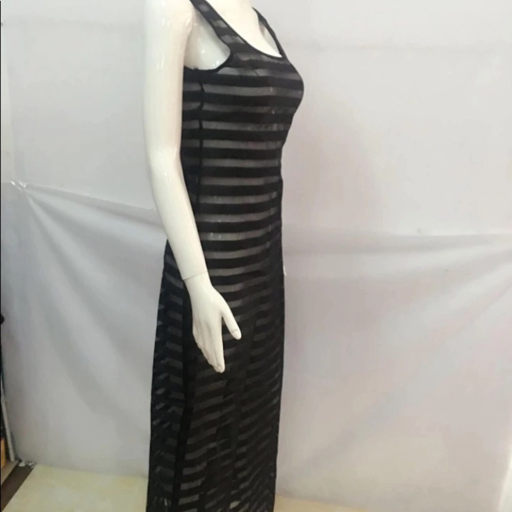 Mesh Long Striped Dress - Picture 5 of 5